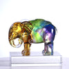 Handmade Liuli Elephant Figurine Home Decoration