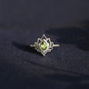 Sterling Silver Plated Lotus Zircon Ring