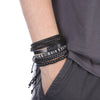 Handmade Leather Bracelet Set with Gift Message Card