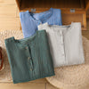 Women's Cotton Linen Shirt Long Sleeve Button Down Loose Fit Top