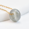 Natural Stone Donut Pendant Necklace, Gold-Tone Chain
