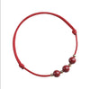 Natural Cinnabar Bead Blessing String Bracelet Anklet