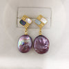 Baroque Pearl Drop Earrings with 925 Silver Posts