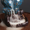 Owl Backflow Incense Burner, Ceramic Waterfall Smoke Fountain