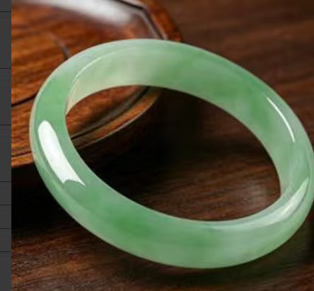 Handmade Glass Bangle Bracelet, Natural Style