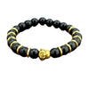 Maitreya Buddha Head Bracelet with Tiger Eye or Lava Rock