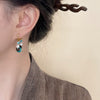 Handmade Natural Stone Hoop Earrings