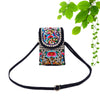Embroidered Canvas Crossbody Bag with Floral Motifs