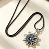 Lotus Vajra Pendant Necklace with Blue Stone