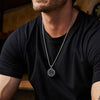 Copper Snake Pendant Necklace with Yin Yang Symbol and Tiger Eye