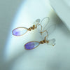 Handmade Velvet Flower Earrings, 925 Silver Hook