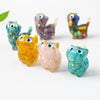 Crystal Chip Resin Cat Figurine Desktop Ornament