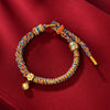 Handwoven Tibetan Style Corn Knot Bracelet with Bell