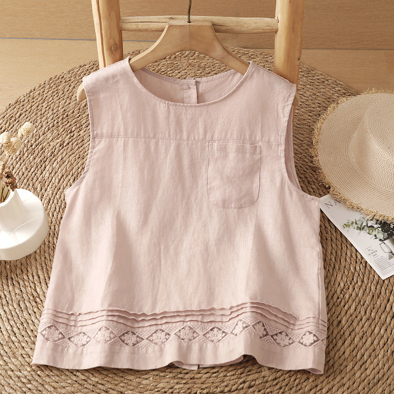 Women's Sleeveless Shirts Summer Casual Cotton Blend Tank Top