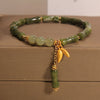 Green Bamboo Leaf Pattern Wealth Luck Bracelet