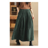 Women's Plain Corduroy 7-8 Length Skirt With Pockets