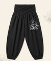 Women's Harem Pants with Lotus and Elephant Prints