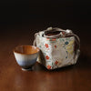 Japanese Style Tea Ware Storage Bag, Drawstring Pouch for Teapot and Cups