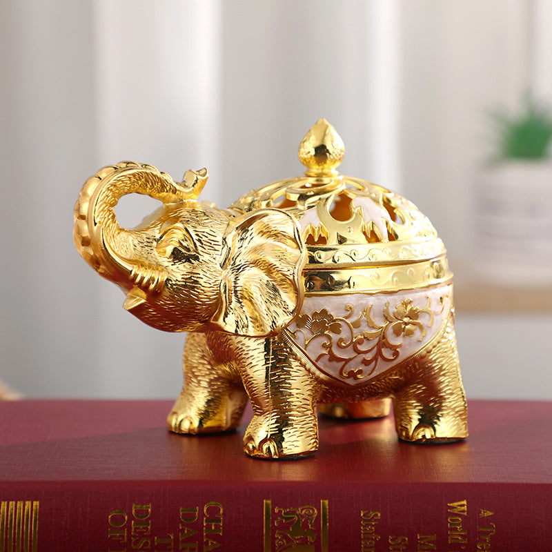 Elephant Alloy Incense Holder Home Decoration Incense Burner