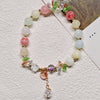 Crystal Charm Bracelet with Drop Pendant