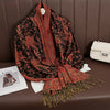 Tibetan Shawl Cashew Flower Vine Print Soft Wrap Scarf