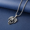 Men's Dragon Necklace, Pure Tin Pendant on Stainless Steel Chain