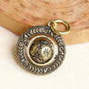 Rotatable Brass Keychain Pendant, Traditional Good Luck Design