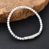 Stainless Steel Stone Bead Bracelet for Men and Women