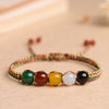 Five Wealth Gods Multicolor Woven String Bracelet
