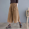 Women's Wide Leg Corduroy Pants With Pockets Belt