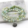 108 Bead Mala Bracelet with Lotus or Om Charm