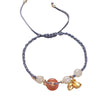 Crystal Peace Buckle Braided Bracelet