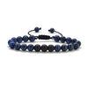 Tiger Eye and Lava Rock Bracelet, Handmade Adjustable Stone Bead