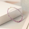 Faceted Natural Amethyst Bead Bracelet 6mm