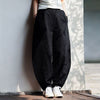 Men's Harem Pants: Cotton Linen Wide Leg Trousers