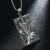 Guan Gong Dragon Auspicious Clouds Wealth Necklace Pendant