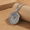Peony Flower Copper Coin Necklace