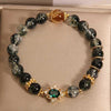 Green Phantom and Clear Quartz Bracelet