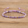 Natural Stone Disc Bead Bracelet with Adjustable Cord