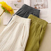 Cotton Linen Wide Leg Pants with Pockets