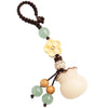 Money Bag Flower Blessing Keychain, Wood Phone Charm