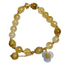 Citrine Tiger Eye Flower Charm Generosity Bracelet