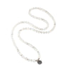 White Moonstone Lotus Necklace Natural Stone Beads