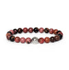 Stone Bead Bracelet with Crown Charm