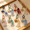 Song Brocade Sheep Keychain with Pearl Tassel