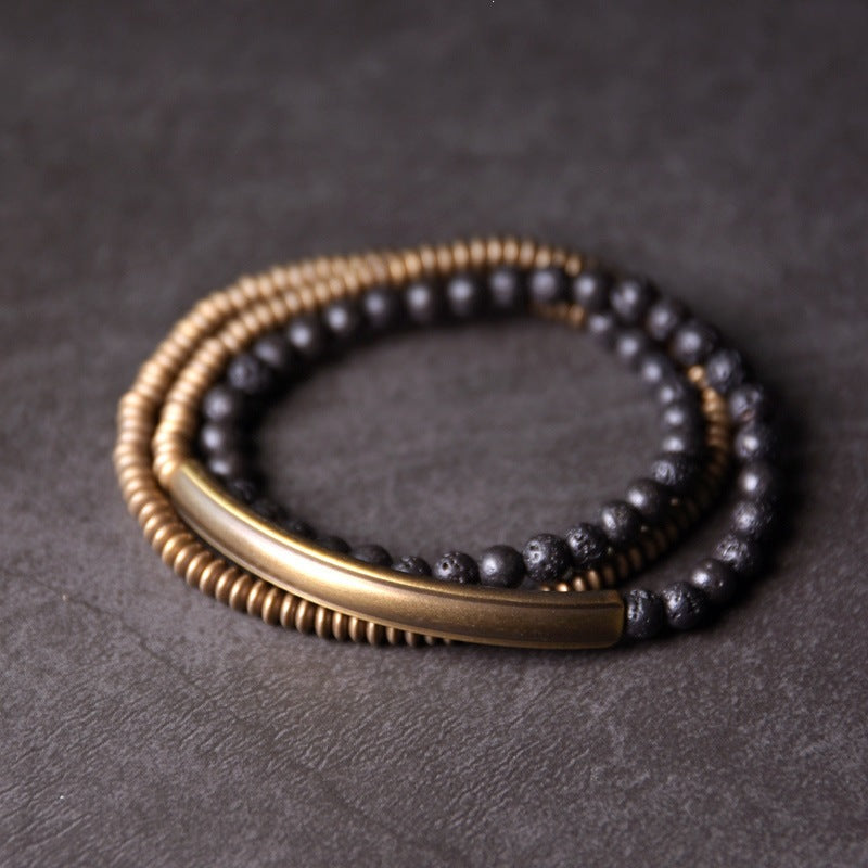 Vintage Lava Rock Support Bracelet