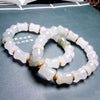 Bamboo Pattern Jade Bracelet, Golden Silk Jade Beads