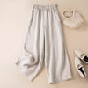 Women's Wide Leg Pants High Waist Cotton Linen Trousers