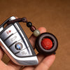 Red Sandalwood Cinnabar Keychain with Pixiu and Om Mani Padme Hum