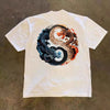 Dragon and Tiger Yin Yang Cotton T-Shirt